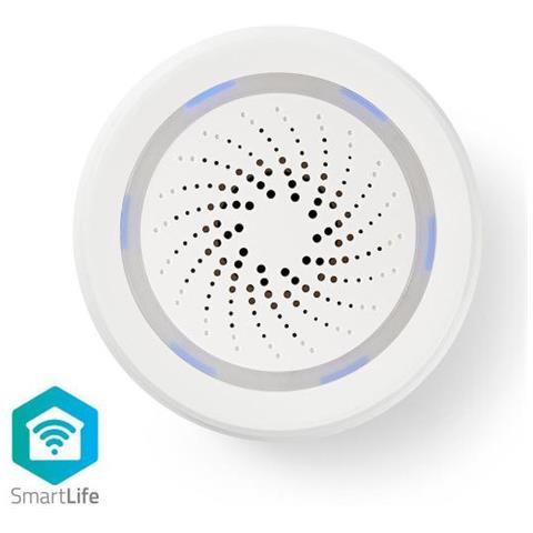 Smartlife Wi-fi Led Sirena Alimentazione 8 Toni 85db, Bianco - Foto 1