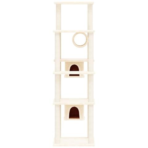 Albero Per Gatti Con Tiragraffi In Sisal Crema 169 Cm - Foto 2