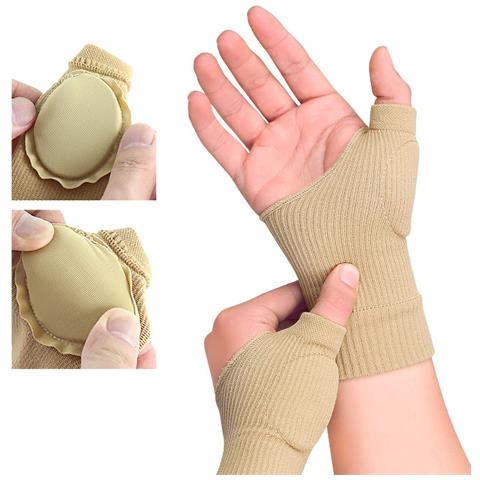 Guanti Per Il Pollice, Supporto Per Il Polso Della Mano, Guanti Senza Dita 1 Paio Black S - Foto 1