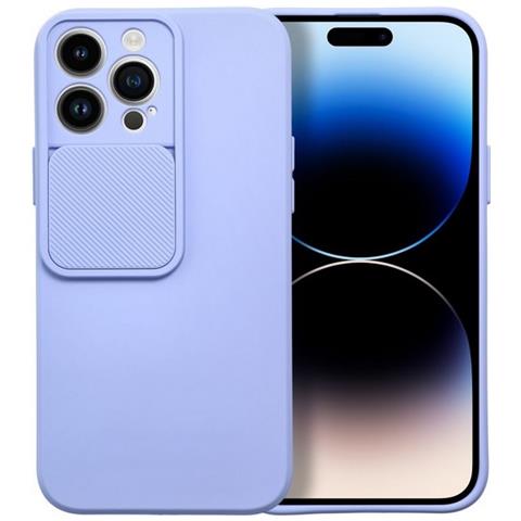 Custodia Tpu Silicone Slide Cover Case Per Apple Iphone 13 Pro Lilla - Foto 1