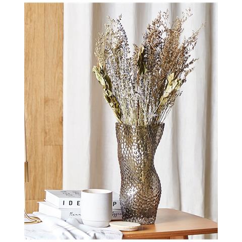 Mazzo Fiori Secchi Viola E Verde 70 Cm Nawarra - Foto 1