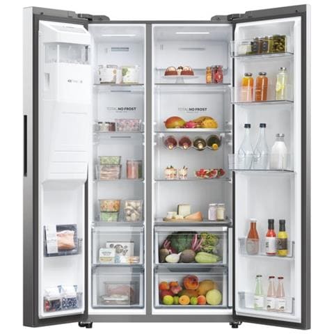Frigorifero Americano Side By Side HSW59F18EIMM Classe E Capacità 601 Litri Colore Acciaio Inox - Foto 5
