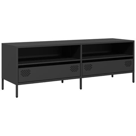 Mobile Tv Nero 135x39x43,5 Cm In Acciaio Laminato A Freddo - Foto 1