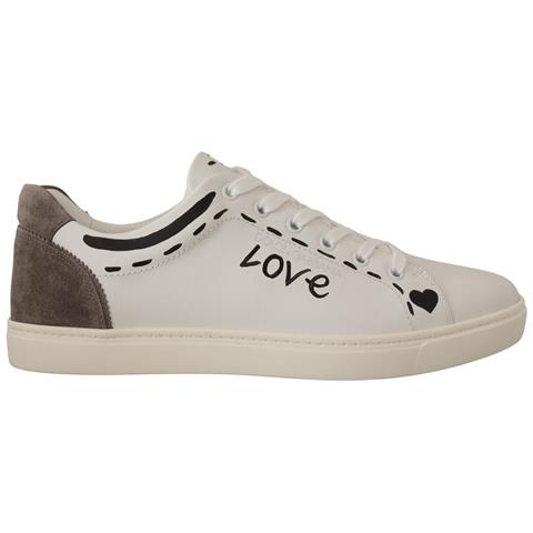 Scarpe Da Ginnastica Casual Love In Pelle Bianca Grigia - Eu39.5/us6.5 - Foto 1