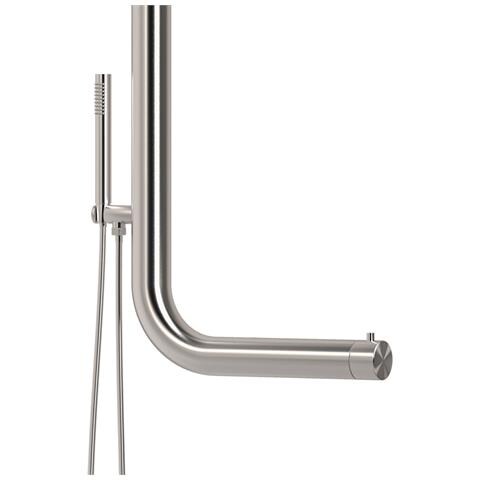 Cabras Doccia Per Parete E Esterni Ed Interni In Acciaio 316l Soffione E Doccino Mobile Inox - Foto 2