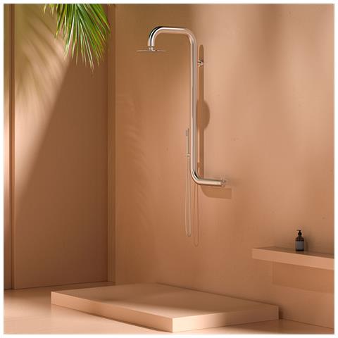 Cabras Doccia Per Parete E Esterni Ed Interni In Acciaio 316l Soffione E Doccino Mobile Inox - Foto 1