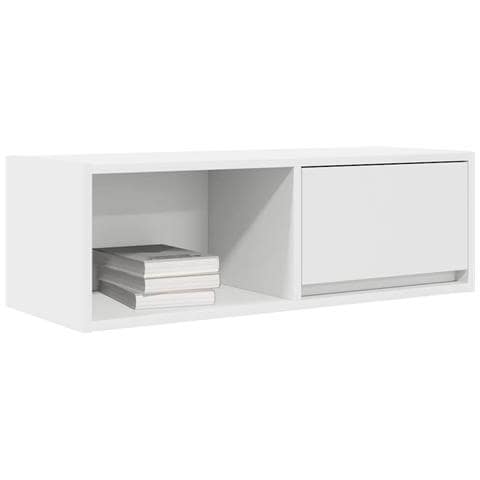 Mobili TV a Parete 2pz Bianchi 80x31x25,5 cm Legno Multistrato - Foto 9