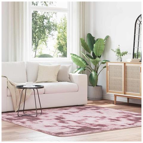 Tappeto Shaggy a Pelo Lungo NAVARRA Rosa Antico 200x200cm - Foto 1