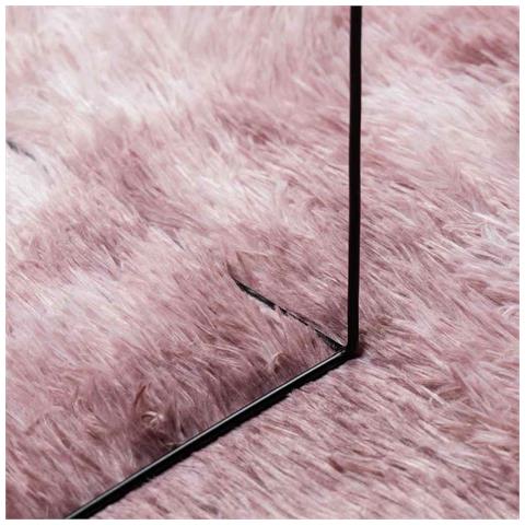 Tappeto Shaggy a Pelo Lungo NAVARRA Rosa Antico 200x200cm - Foto 2