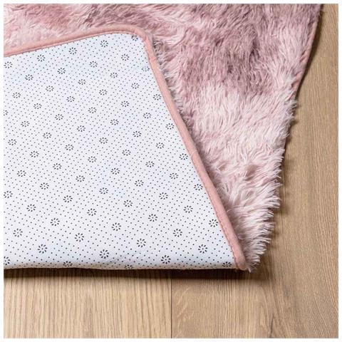 Tappeto Shaggy a Pelo Lungo NAVARRA Rosa Antico 200x200cm - Foto 9