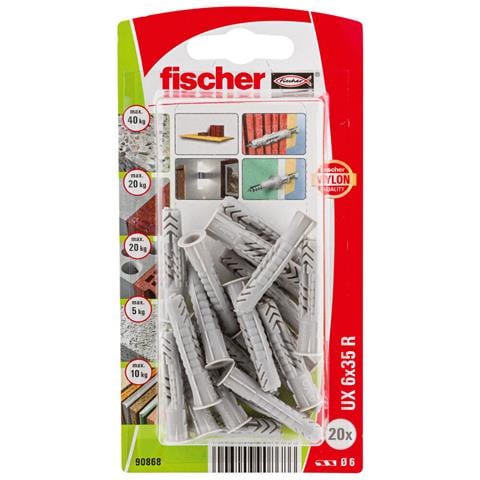 90868 ancoraggio a vite e tassello 20 pz Kit di viti e tasselli a muro 35 mm - Foto 1