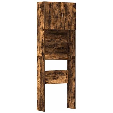 Mobile Lavatrice Rovere Fumo 64x24x190 Cm Legno Multistrato - Foto 2