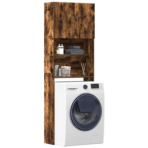 Mobile Lavatrice Rovere Fumo 64x24x190 Cm Legno Multistrato - Foto 1
