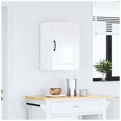 Pensile Da Cucina Porto Bianco Lucido In Legno Multistrato - Foto 3