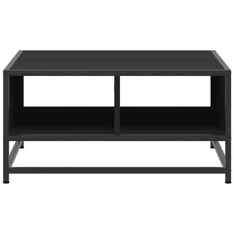 Tavolino Da Salotto Nero 60,5x60,5x30cm Truciolato E Metallo - Foto 10