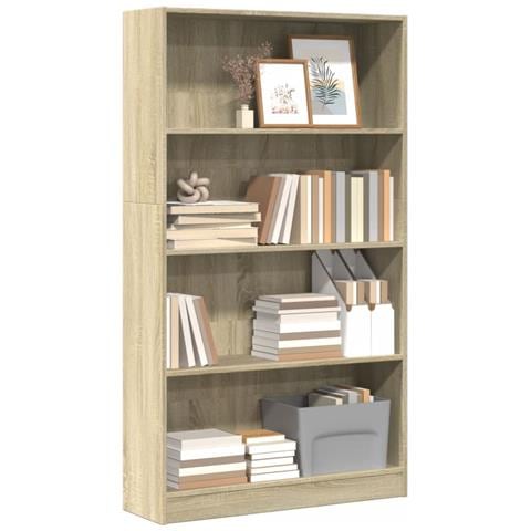 Libreria Rovere Sonoma 80x24x143 Cm In Legno Multistrato - Foto 1