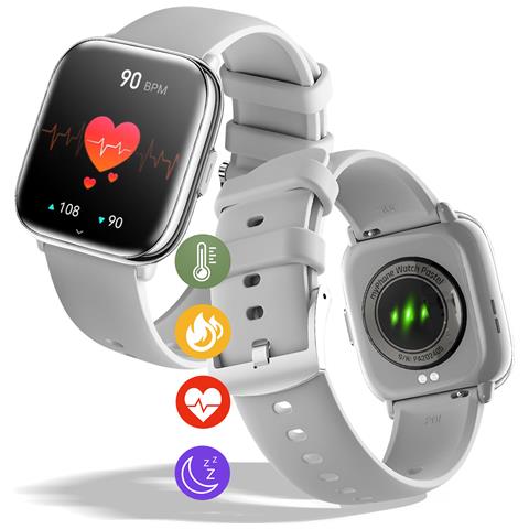 Smartwatch Con Monitoraggio Della Salute E Chiamate Bluetooth, Grigio - Foto 5