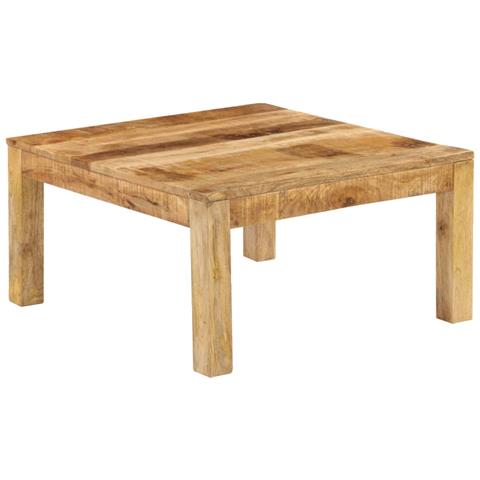 Tavolino Da Salotto In Legno Massello Di Mango 80x80x40cm - Foto 1