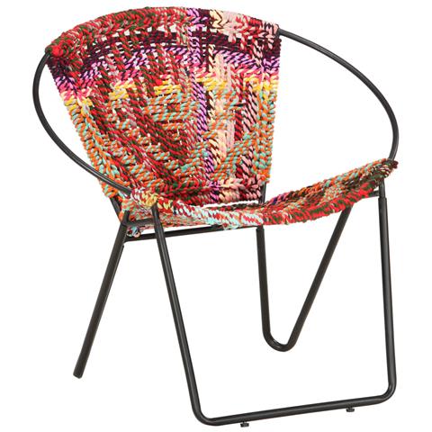 Lusso Casadino -  Sedia Acapulco Multicolore In Tessuto Chindi - Foto 8