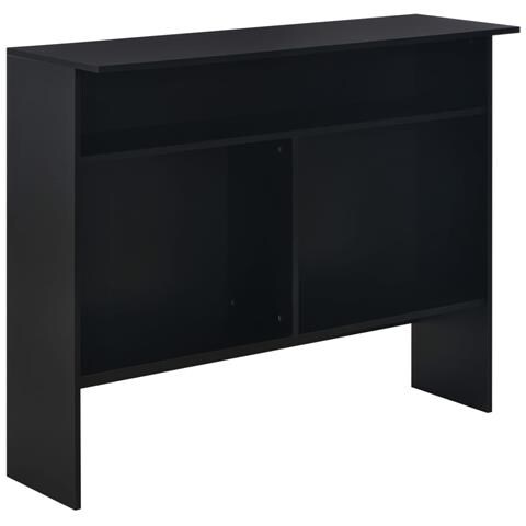 Tavolo Da Bar Con 2 Piani D'appoggio Nero 130x40x120 Cm - Foto 8