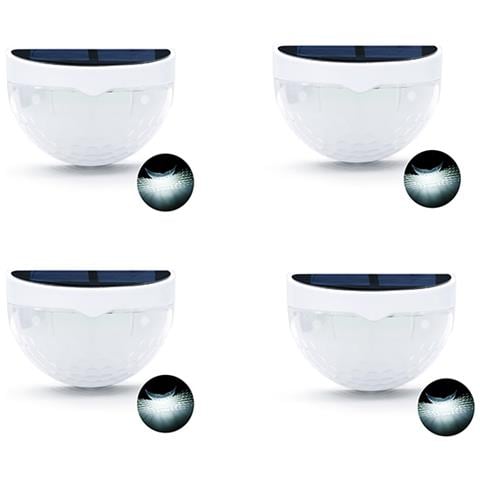 Luci Da Parete Per Esterni A Led Ad Energia Solare, Confezione Da 4 White Luce Calda - Foto 1