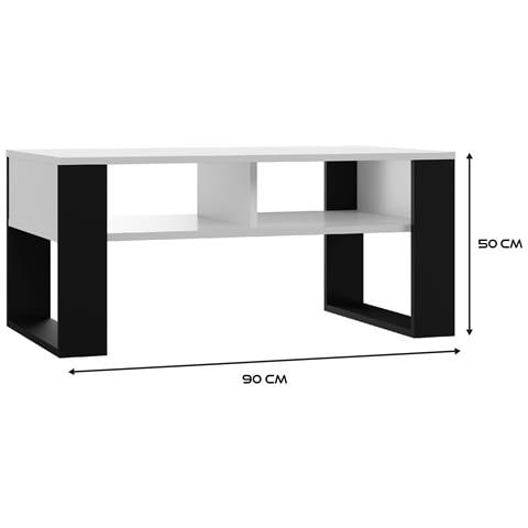 MODERN 2P BIEL CZ tavolino da caffè, comodino e consolle da soggiorno Tavolo da caffè Forma rettangolare 2 gamba /gambe - Foto 2