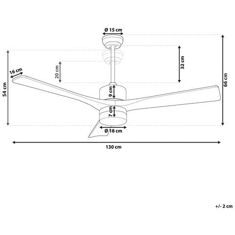 Ventilatore A Soffitto Con Luce Aruwimi Con Telecomando Led Ottone - Foto 6