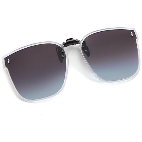 Occhiali Da Sole Clip-on - Montatura Trasparente Con Lenti Sfumate - Foto 1