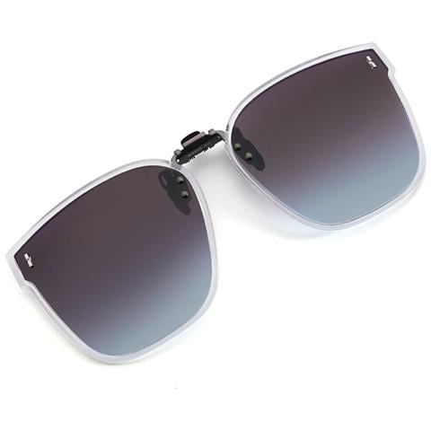 Occhiali Da Sole Clip-on - Montatura Trasparente Con Lenti Sfumate - Foto 3
