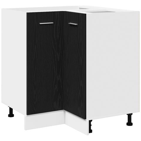 Armadio d'angolo in rovere nero  - 75.5x75.5x81.5 cm - Foto 1