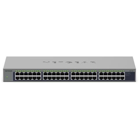 GS748 Non gestito Gigabit Ethernet (10/100/1000) Supporto Power over Ethernet (PoE) Grigio - Foto 1