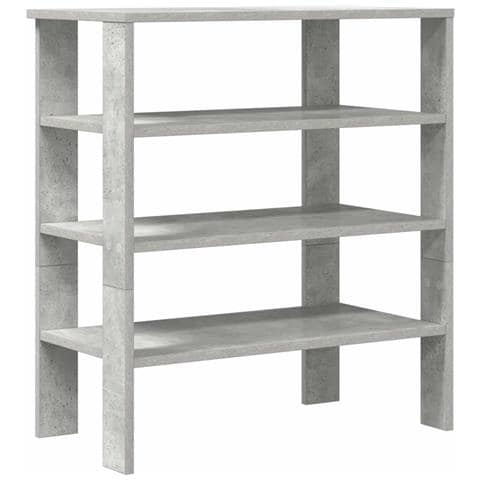 Scarpiera Grigio Cemento 61x32x70 cm in Legno Multistrato - Foto 1