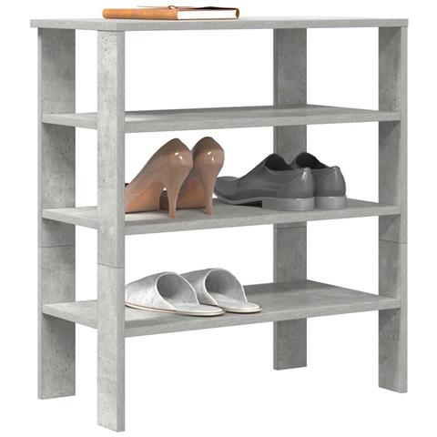 Scarpiera Grigio Cemento 61x32x70 cm in Legno Multistrato - Foto 2