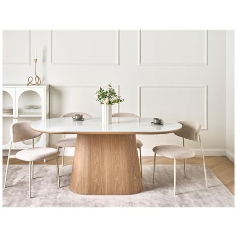 Tavolo Da Pranzo Lockhart Frassino Chiaro 180 Cm 90 Cm - Foto 1