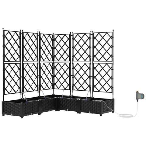 Vasi da giardino Nero 120 x 120 x 126 cm Acciaio - Foto 1