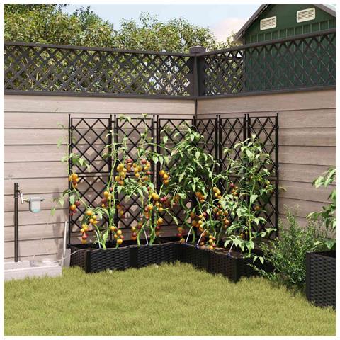 Vasi da giardino Nero 120 x 120 x 126 cm Acciaio - Foto 2