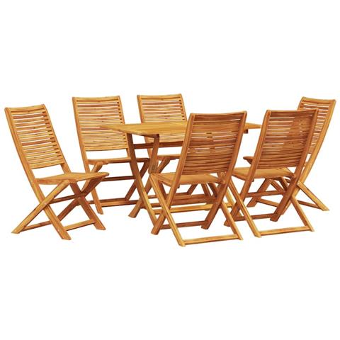 Set da Pranzo per Giardino 7 pcs Marrone - Foto 1