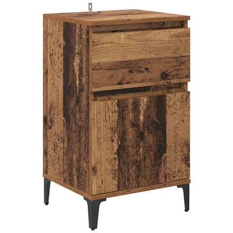 Armadio da Notte con cassetto Legno vecchio 40 x 35 x 70 cm - Foto 1