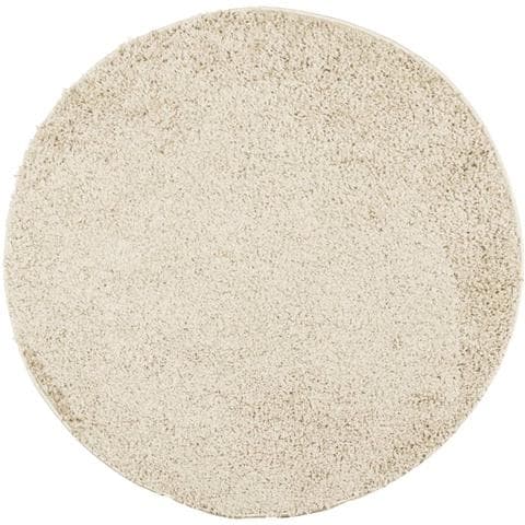 Tappeto Shaggy PAMPLONA a Pelo Lungo Moderno Oro Ø 160 cm - Foto 1