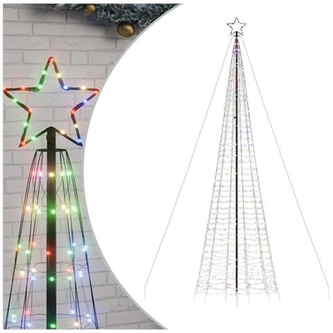 Albero di Natale a LED con Punte 1534 LED Colorato 500 cm - Foto 1