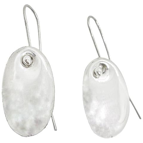 Orecchino Unico In Argento Sterling Con Gancio E Ovale - Foto 1