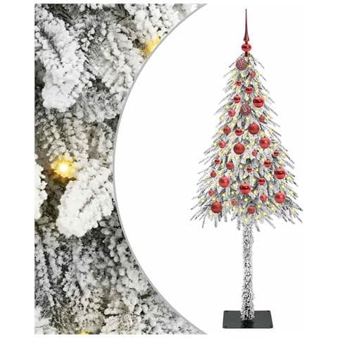 Albero di Natale con 150 LED Bianco 150 cm PE e Acciaio - Foto 1