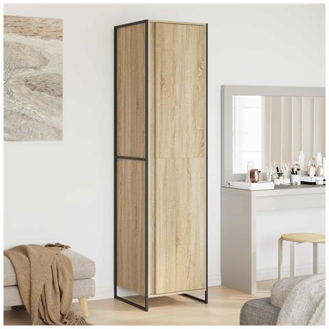 Armadio 2 pcs Sonoma 50 x 50 x 200 cm Legno multistrato - Foto 2