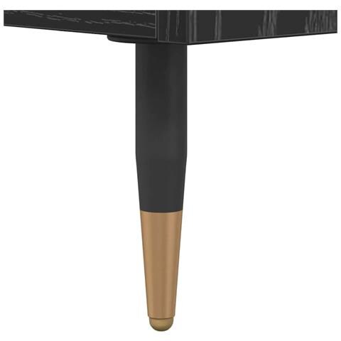 Mobile TV Rovere Nero 103,5 x 30 x 50 cm Legno multistrato - Foto 9