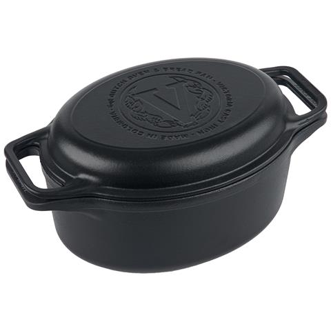 Victoria 38847 Forno Olandese, Pentola -padella Induzione Ghisa Stagionata 31cm 5,7l Senza Ptfe  Nero - Foto 1