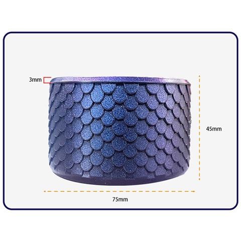 Set Di Tazze In Silicone Con Motivo A Squame Di Pesce: Manicotto Protettivo, Manico E Base - Vari Colori Blue - Foto 5