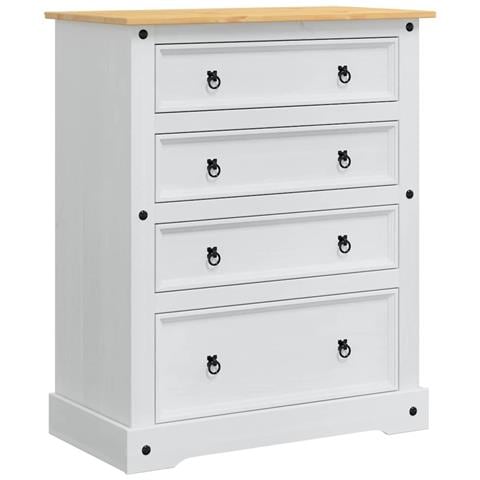 Cassapanche di stoccaggio con cassetto Bianco 92 x 48 x 114 cm - Foto 1