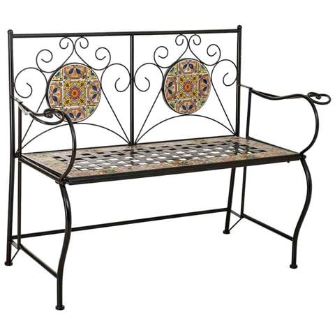 Panca In Metallo Multicolore, 110x50x88h Cm - Foto 1