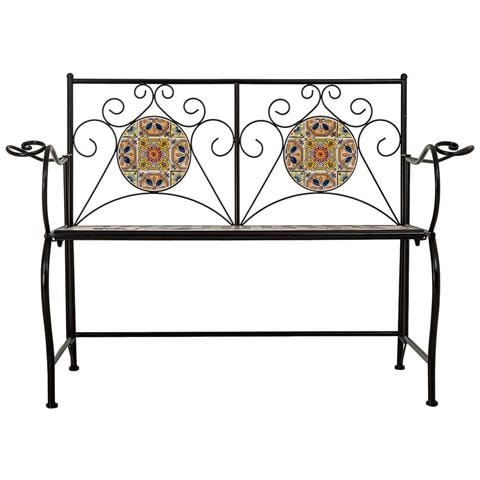 Panca In Metallo Multicolore, 110x50x88h Cm - Foto 2