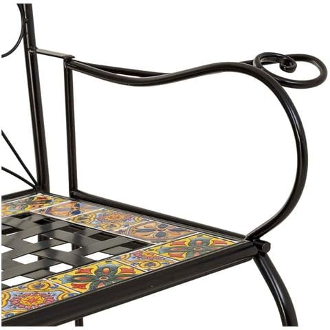 Panca In Metallo Multicolore, 110x50x88h Cm - Foto 8